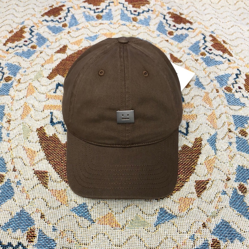 Acne Brown and Silver Minimalist Hat
